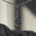 star & moon chain charm