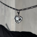 rose heart white charm